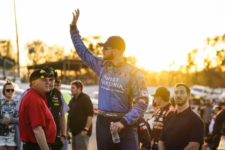 Christian Rose races at Five Flags Speedway in the 2022 Pensacola 200 for Cook Racing Technologies in the ARCA Menards East Series.