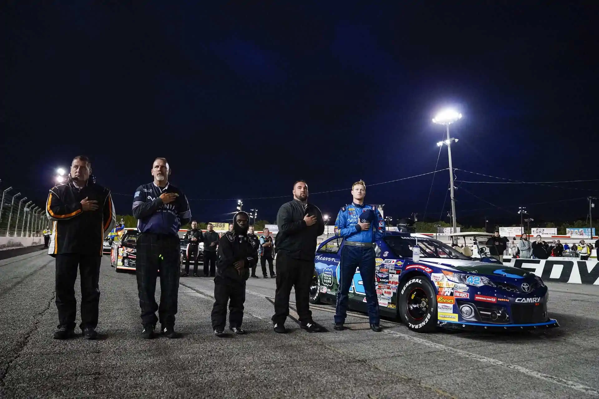 Christian Rose races at Nashville Fairgrounds Speedway in the 2022 Music City 200 for Cook Racing Technologies in the ARCA Menards East Series.